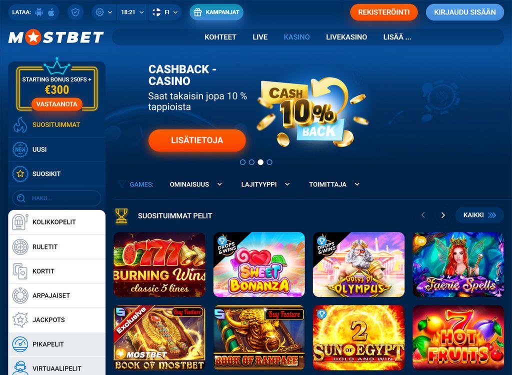 Mostbet: um companheiro generoso