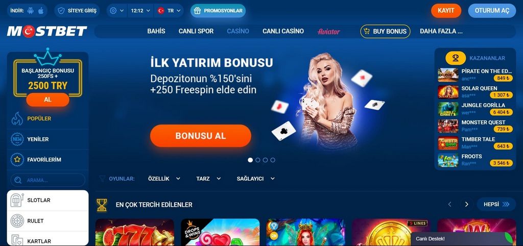 Сайт казино Mostbet Україна