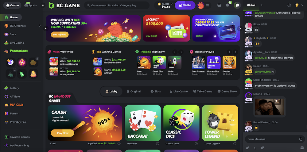 Disfruta de tus Juegos Favoritos en BC Game Casino